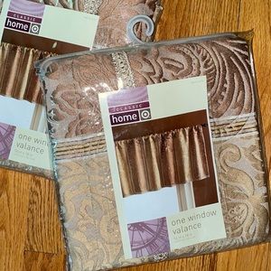 Brocade Window Valance NEW Set of 2